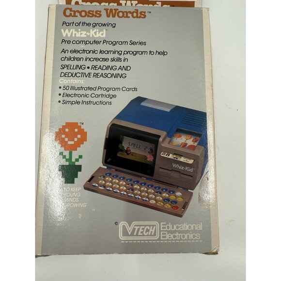 NEW Vintage 1984 VTECH Crosswords Whiz Kid Electronic Learning System Series D - Picture 2 of 16